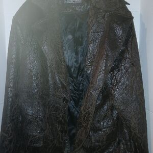 Mens Stacy Adams Brown Button up Overcoat Size Medium
